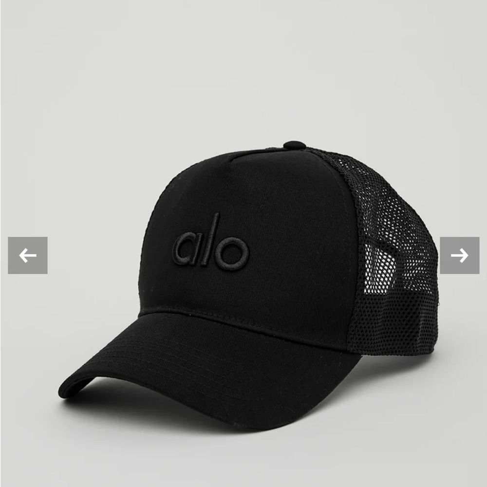 ALO Yoga Black Mesh Trucker Hat